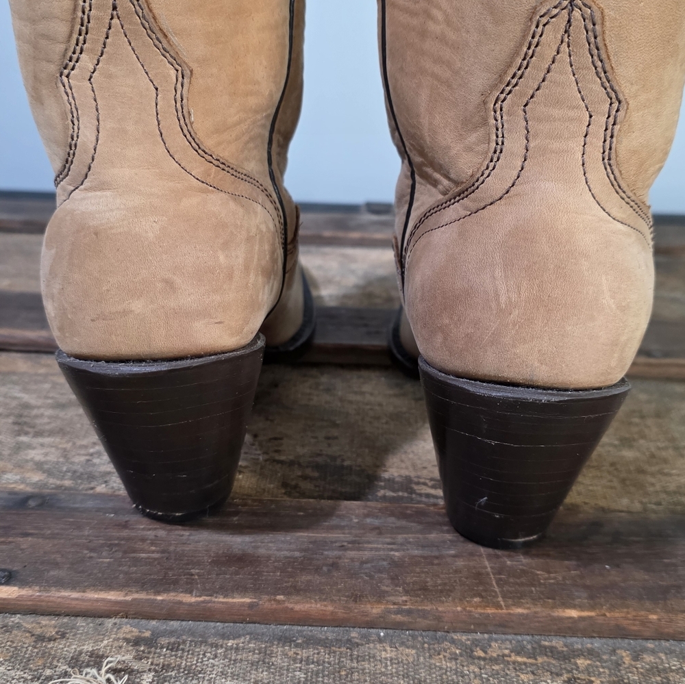 J.B. Dillon Snip Toe Embroidered Western Handcrafted Soft Leather Cowgirl Boots - Picture 6 of 14